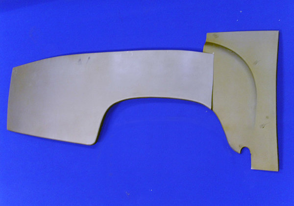 Fender repair metal sheets, passenger side, rear right, Part Of, Mercedes-Ponton, Convertible, Coupe